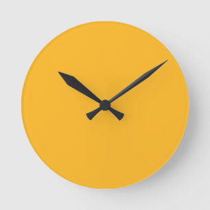 Macaroni And Cheese Yellow color to FallHouses Round Clock