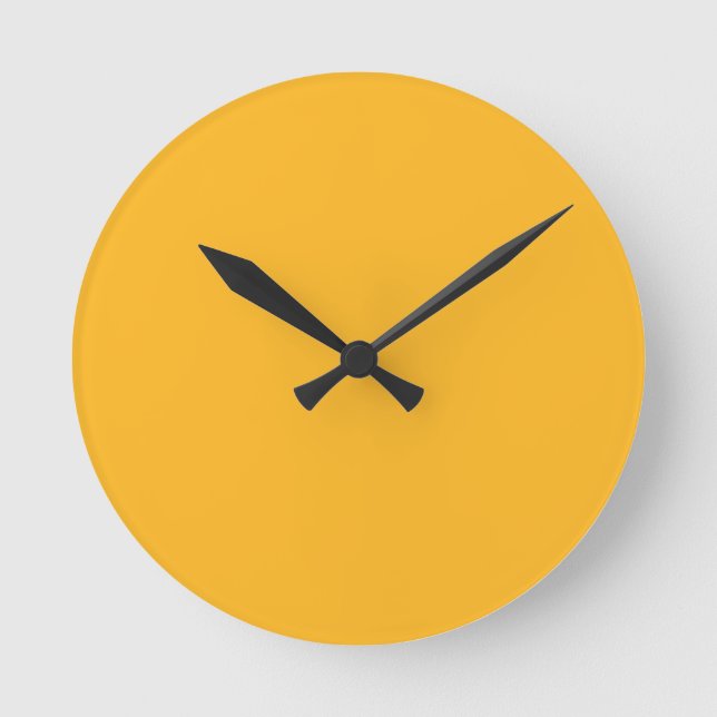 Macaroni And Cheese Yellow color to FallHouses Round Clock (Front)