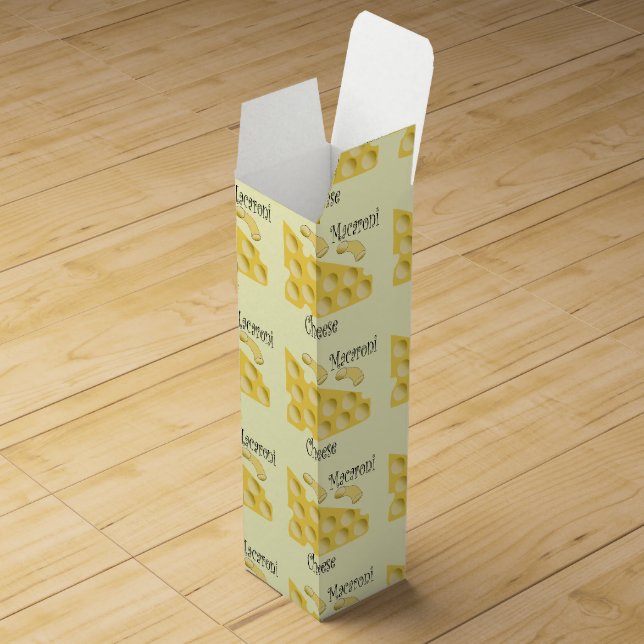 Macaroni Cheese Design Wine Gift Box (Opened)