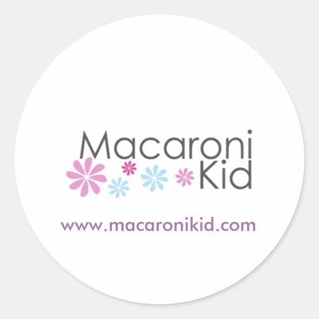 Macaroni Kid Round Stickers (Front)