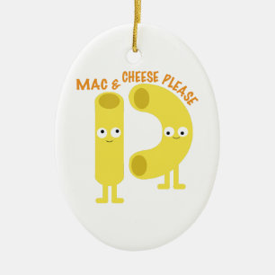 macaroni_mac and cheese please ceramic ornament