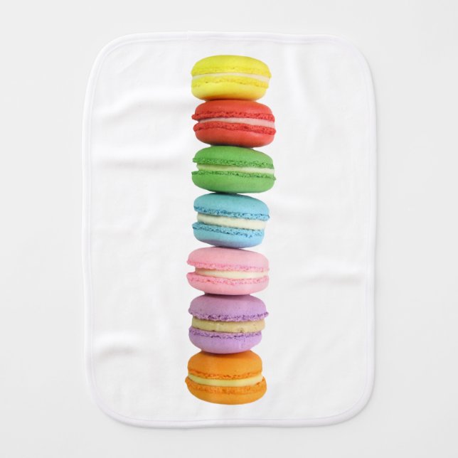 Macarons Baby Burp Cloth (Front)
