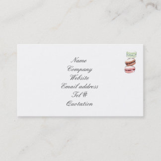 Macarons business card