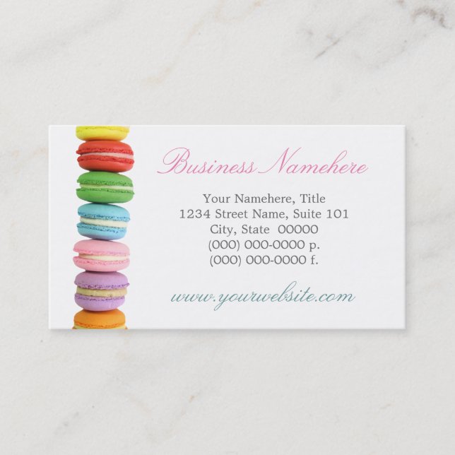 Macarons Business Cards (Front)