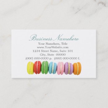 Macarons Business Cards by CarriesCamera at Zazzle