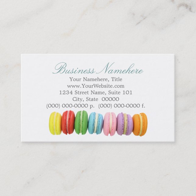 Macarons Business Cards (Front)