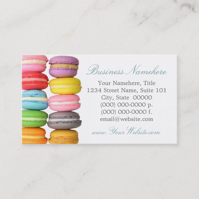 Macarons Business Cards (Front)