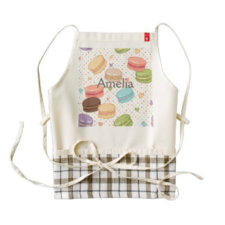 Macarons,cookies,french pastries,food hipster,tren zazzle HEART apron