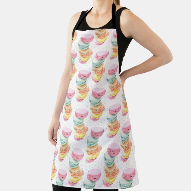 Macarons Dots All-Over Print Apron (Insitu)