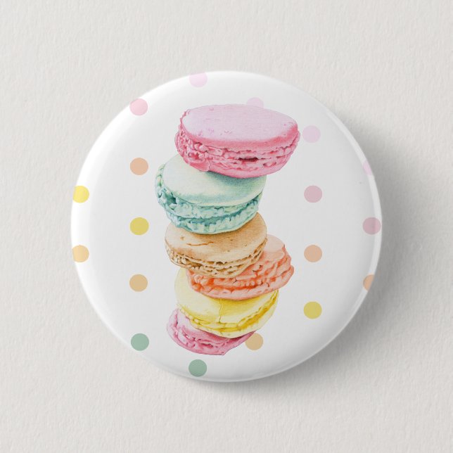 Macarons dots Button (Front)
