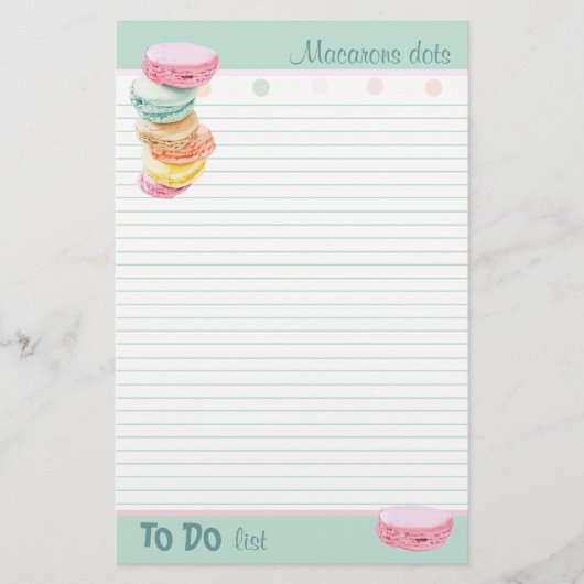 Macarons dots lined To-Do List (Front)