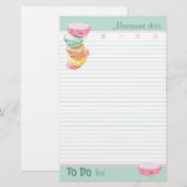 Macarons dots lined To-Do List (Front/Back)