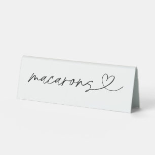 Macarons Food Label Wedding Party Acrylic Sign