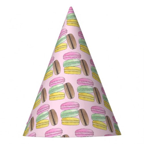 Macarons French Food Bakery Patisserie Cookies Party Hat