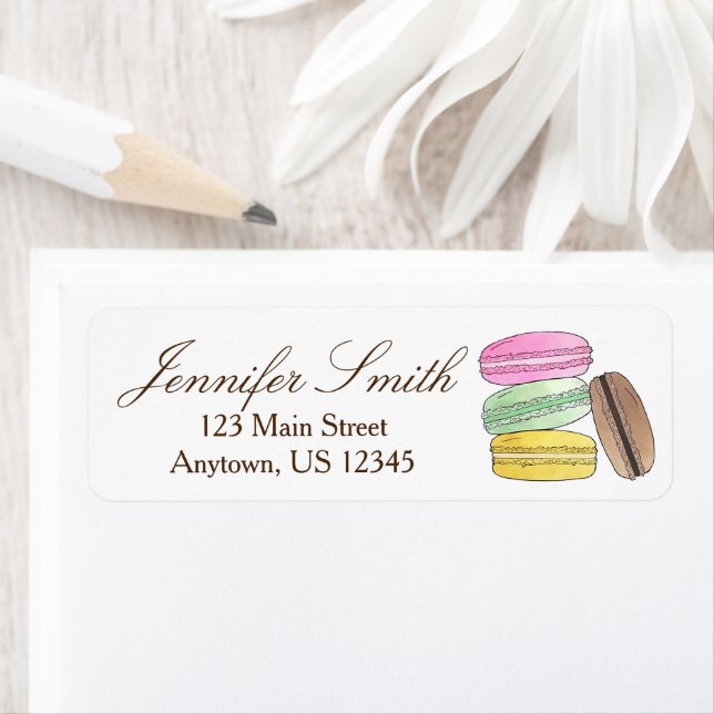 Macarons French Patisserie Pastry Chef Bakery Label (Insitu)