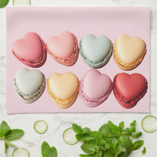 Macarons Hearts Kitchen Towel