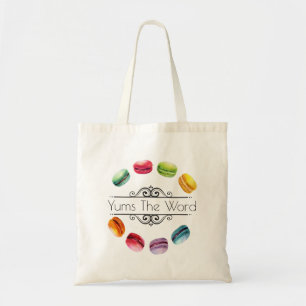Macarons In A Circle French Pastry in Watercolor Tote Bag