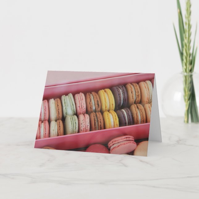 Macarons in different colors card (Front)