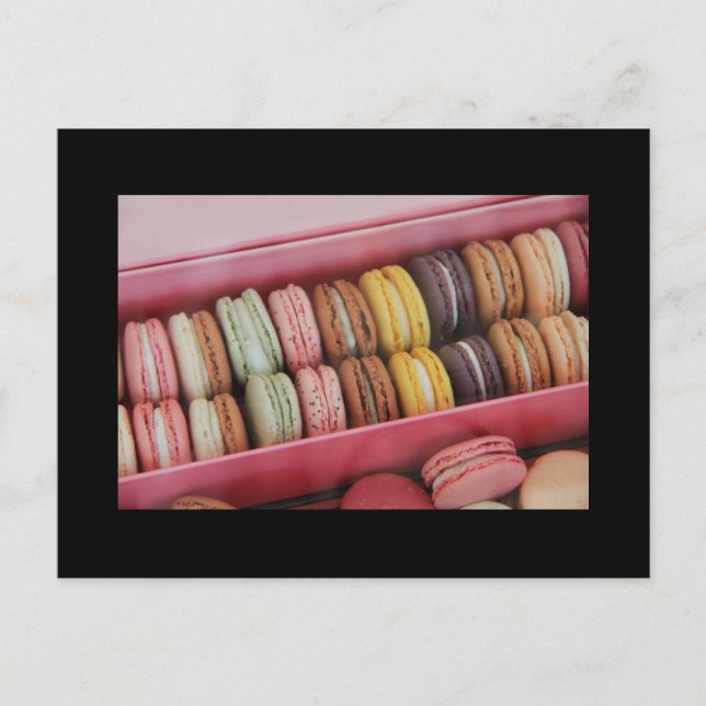 Macarons in different colors postcard (Front)