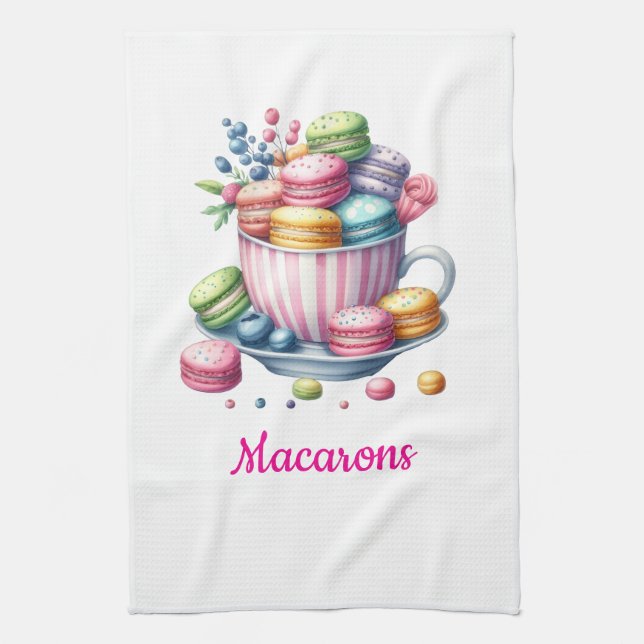 Macarons Kitchenette Kitchen Towel (Vertical)