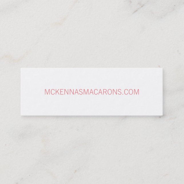 Macarons Mini Business Card (Back)