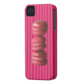 Macarons on French Stripes Case-Mate iPhone Case (Back Left)