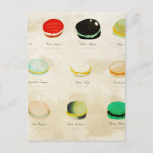 Macarons Paris Pastry Rupydetequila Postcard