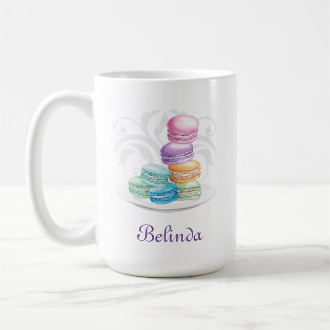 Macarons personalised mug (Left)