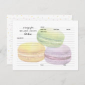Macarons recipe cards, great bridal shower idea postcard (Front/Back)