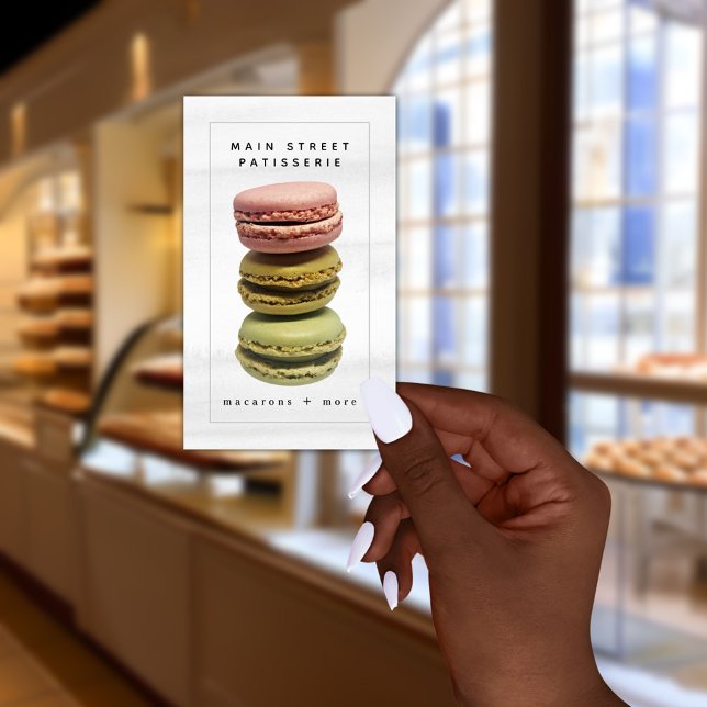 Macarons Stack Patisserie Bakery Chef Business Card (Creator Uploaded)