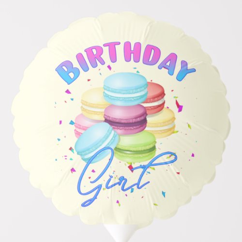 Macarons Sweet Birthday Girl Candy Lovers Theme  Balloon