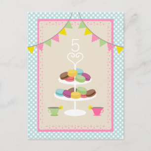 Macarons + Tea Party Postcard Invite