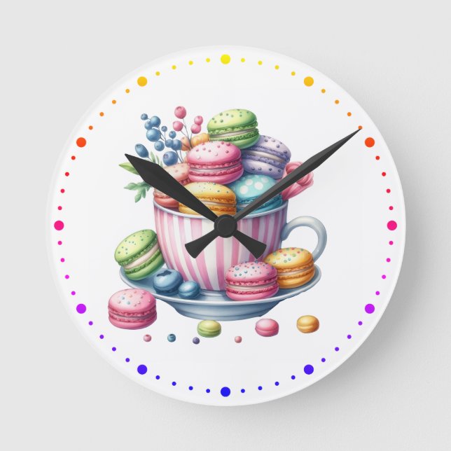 Macarons Wall Clock (Front)