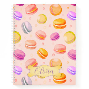 Macarons Watercolor  Personalized Notebook