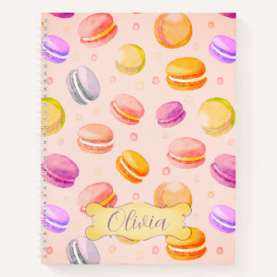 Macarons Watercolor Personalized Notebook