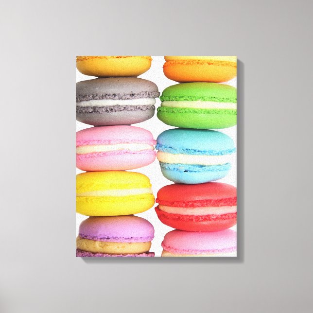 Macarons Wrapped Canvas Print (Front)