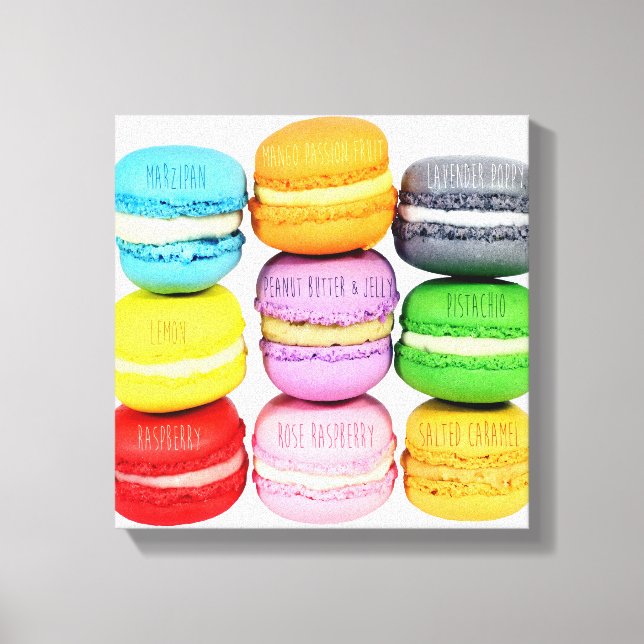 Macarons Wrapped Canvas Print (Front)