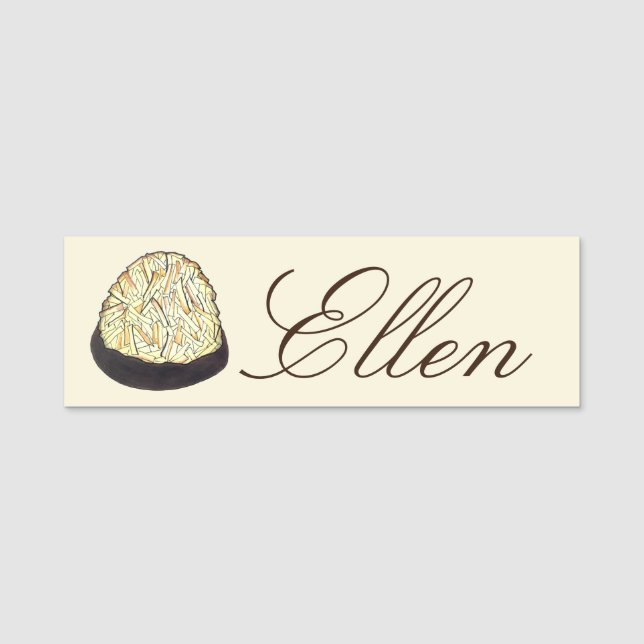 Macaroon Coconut Cookie Jewish Bakery Passover Name Tag (Front)