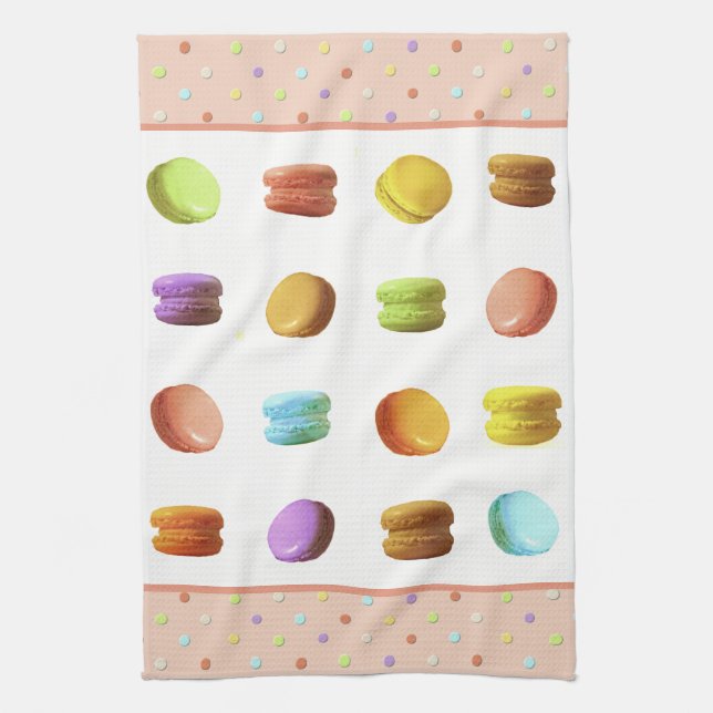 Macaroon Cookies Kitchen Towel (Vertical)