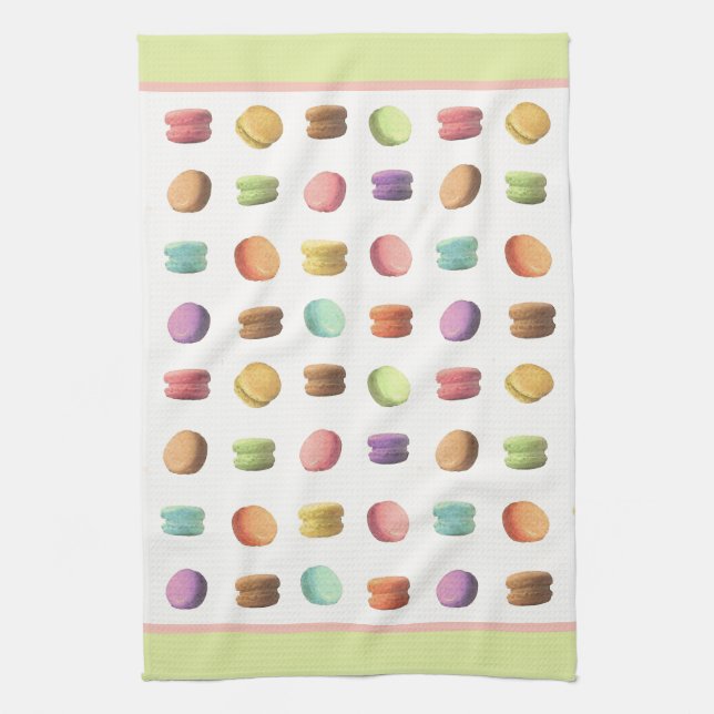 Macaroon Cookies Kitchen Towel (Vertical)