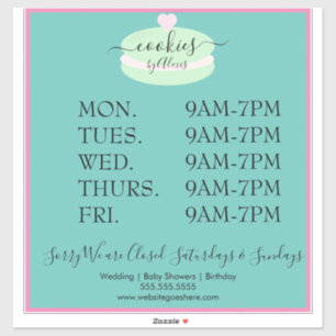 Macaroon Cookies Logo Bakery Business Sign Sticker