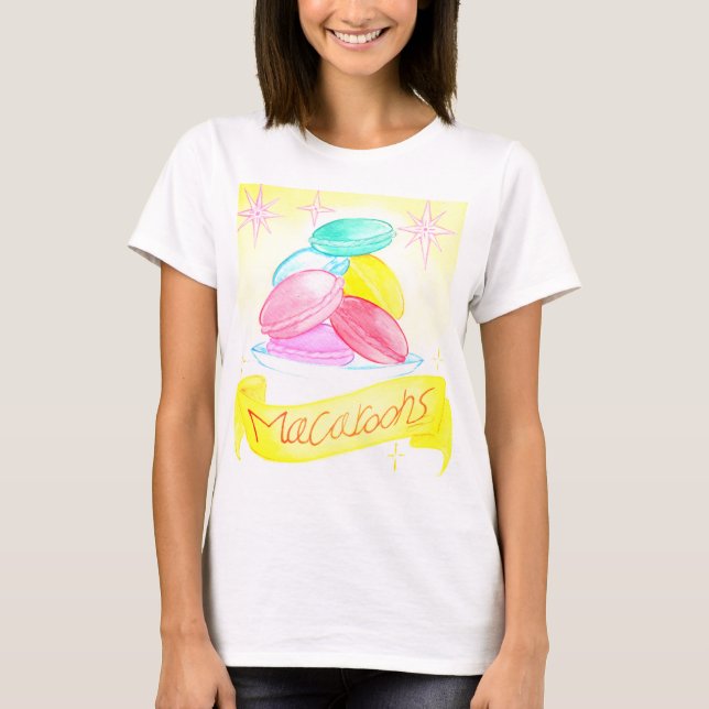 Macaroon Day womens white T-shert T-Shirt (Front)