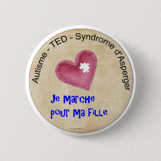 Macaroon I walk for my daughter Pinback Button