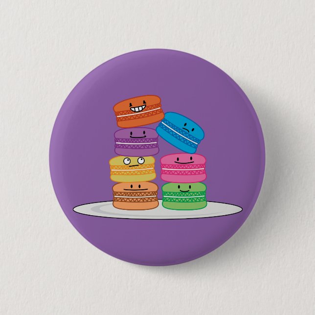 Macaroon Macaroons Cookie French sweet dessert Button (Front)