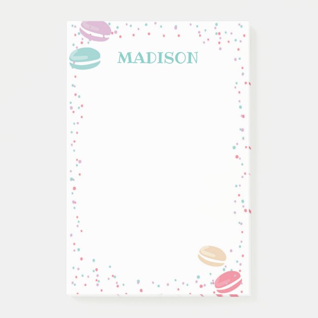 Macaroon Pastry Post it Notes (Front)