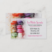 Macaroons Bakery Themed Business Card (Front/Back)