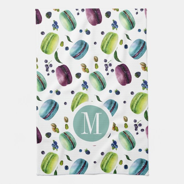 Macaroons & Berries Pattern Towel (Vertical)
