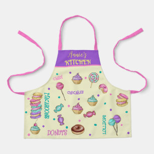 Macaroons Cupcakes Lollipops and Donuts SMALL Apron