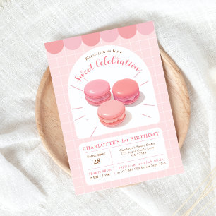 Macaroons Sweet Shop Birthday Invitation