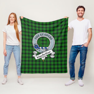 MacArthur Ancient Hunting Clan Badge Tartan Plaid Fleece Blanket